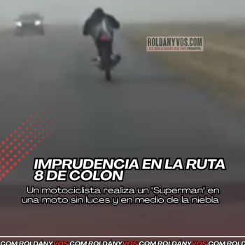 Imprudencia en la ruta 8 de Colón 